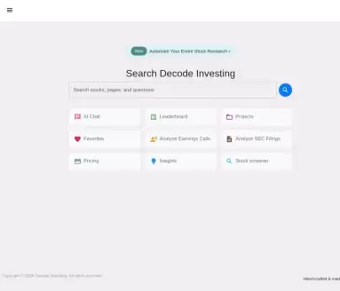 Decode Investing