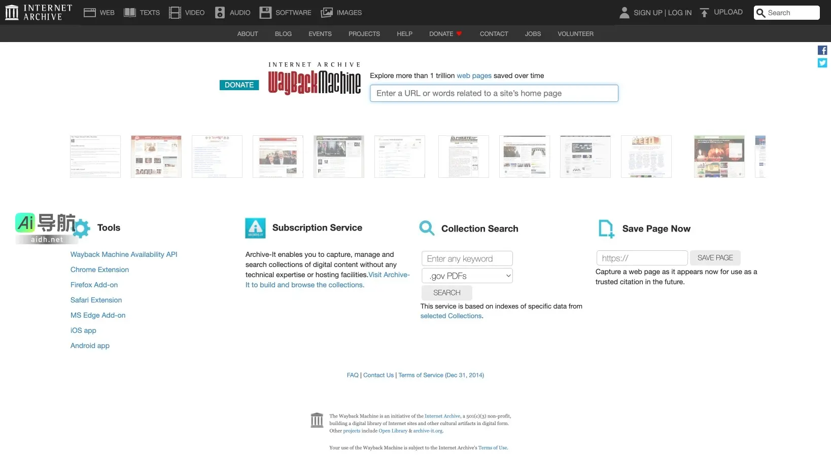 Wayback Machine 提供超过一万亿网页的存档，帮助用户查找和引用历史互联网内容