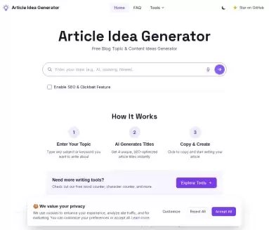 Article Idea Generator