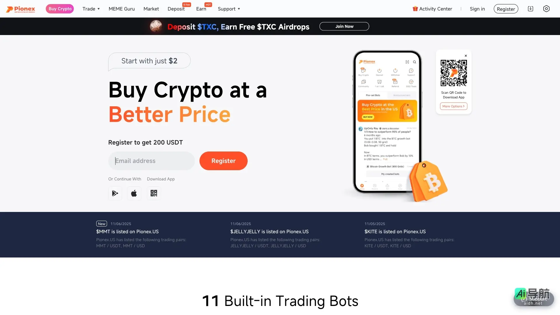 Pionex 提供自动化交易机器人，帮助用户轻松进行加密货币交易和投资