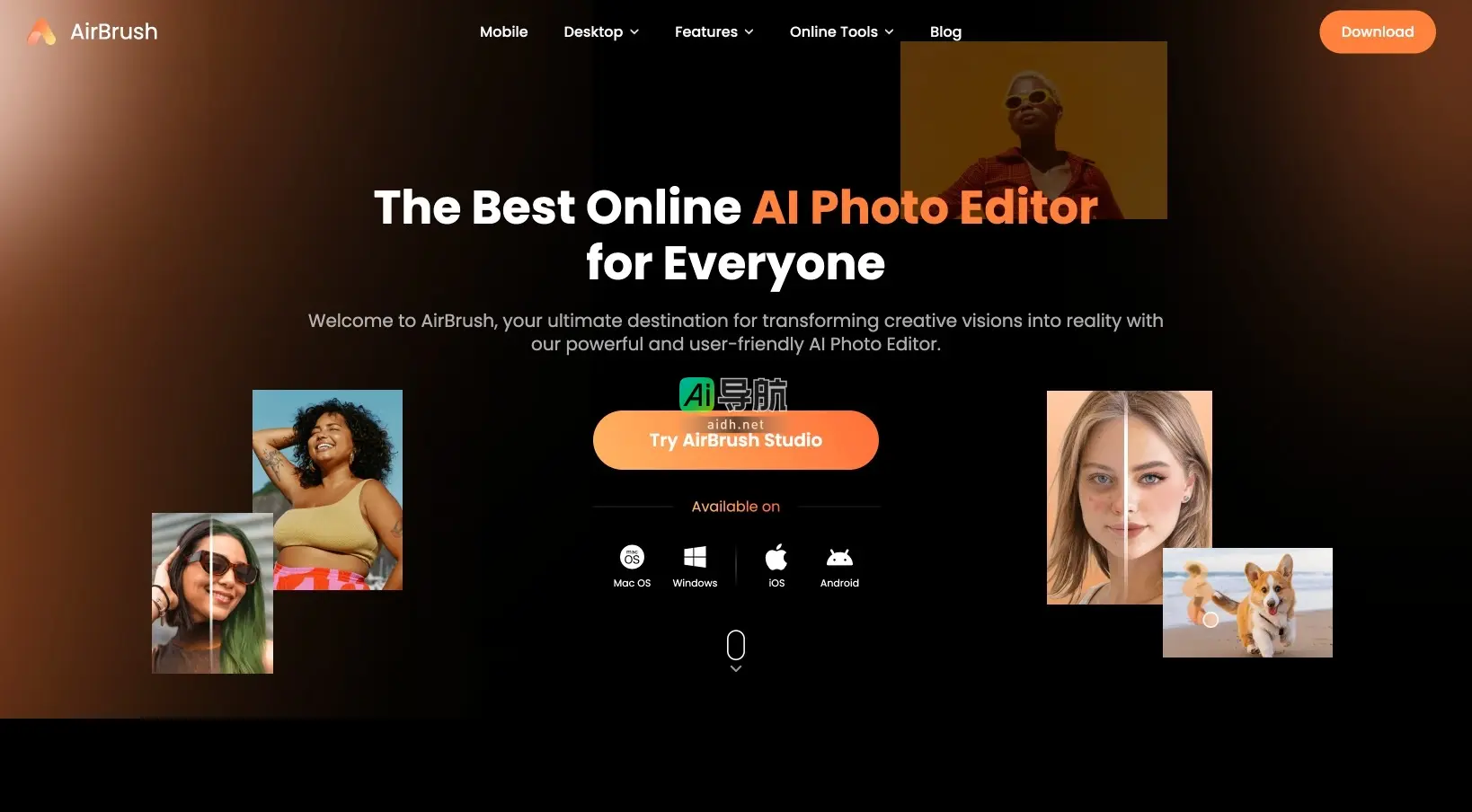 AirBrush 是一个强大的AI照片编辑器，提供高质量的照片和视频增强工具，助力创意实现