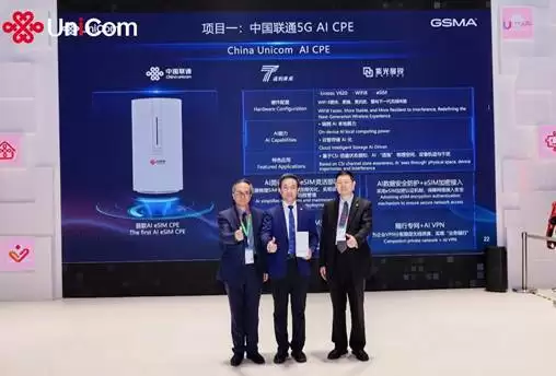 AI+eSIM落地 中国联通5G AI CPE巴展重磅亮相