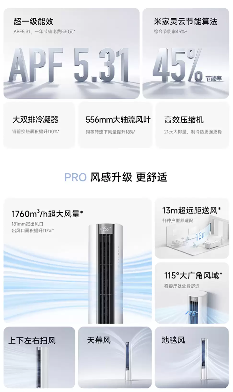 小米“米家空调巨省电 Pro 柔风版立式大 3 匹”开售，5499 元