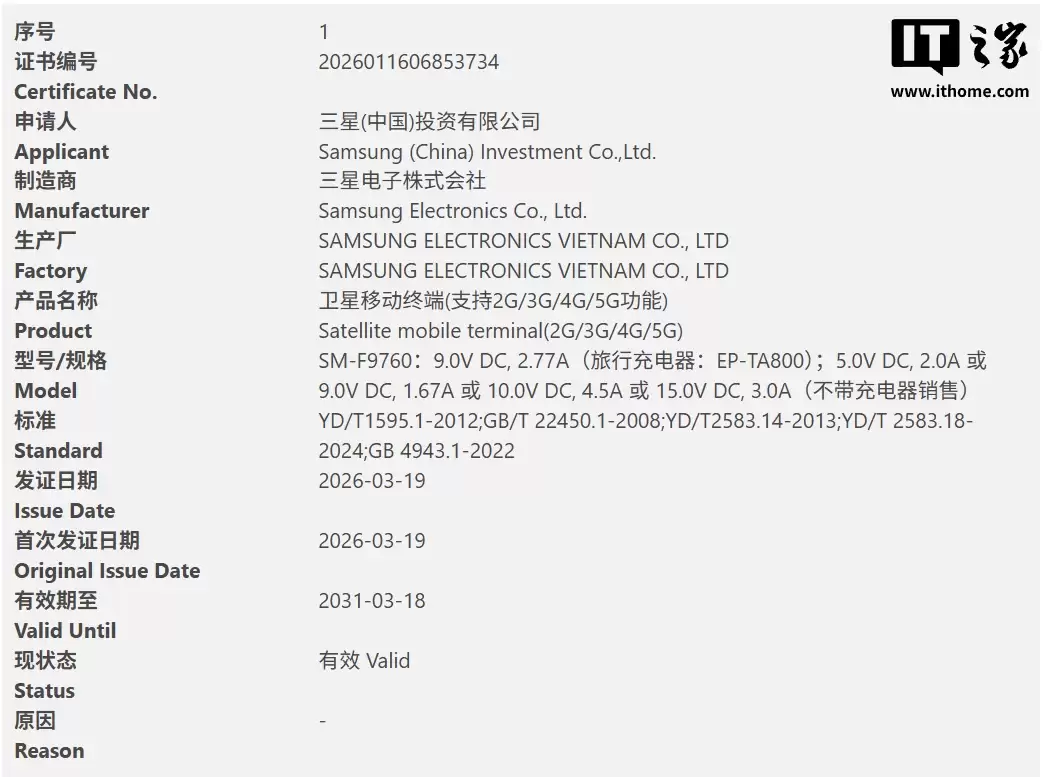 告别 25W：三星 Galaxy Z Fold8 折叠手机通过 3C 认证，支持 45W 充电