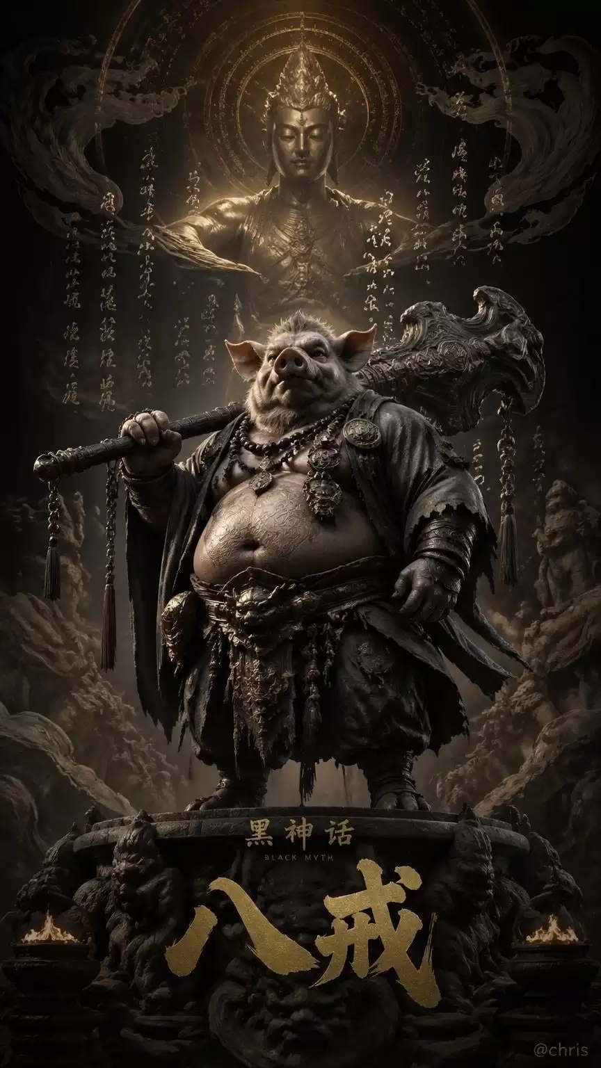 AI生成《黑神话：悟空》绝美海报：四妹很美 猴哥超酷
