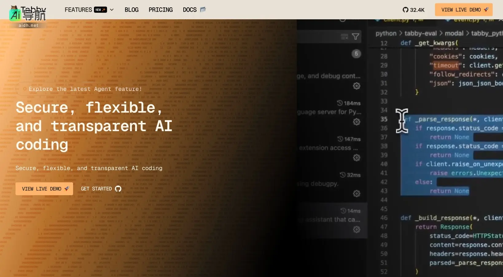 Tabby 是一个开源AI编码助手，旨在提升开发效率，保持用户控制与灵活性