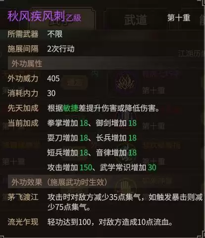《大侠立志传》核心攻防机制解析